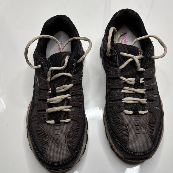 SKECHERS SPORTS AFTER‎ BURN MEMORY FOAM SNEAKERS BROWN SZ 8.5 WIDE - Picture 1 of 10